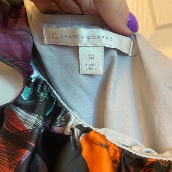 LC satin ruffle one shoulder dress - Picture 3 of 6